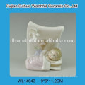 Cutely baby shape white ceramic decoration